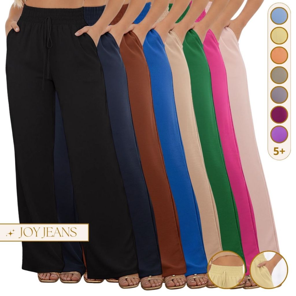 Calça Pantalona Feminina Com Bolso