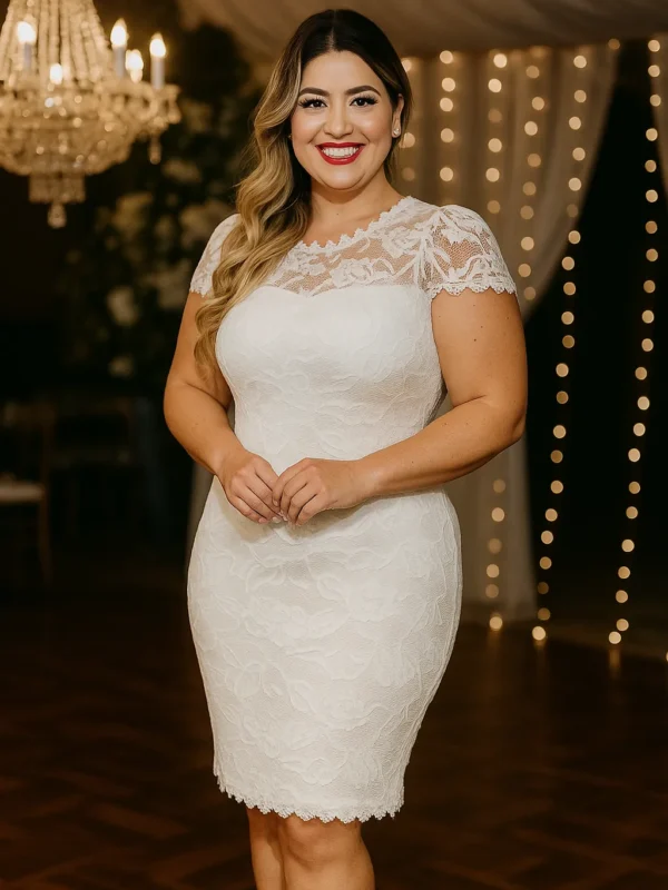 Vestido de Noiva Civil com Laço