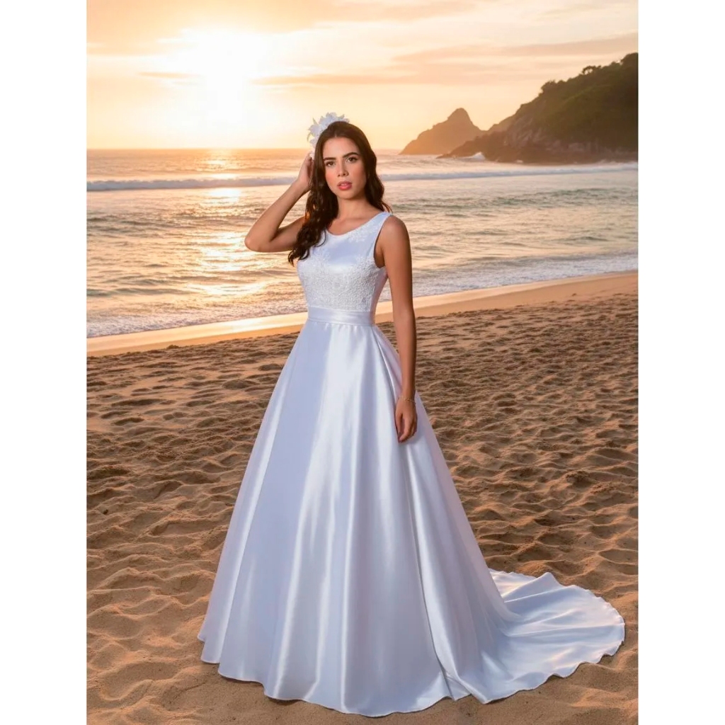 Vestido de Noiva com Cauda