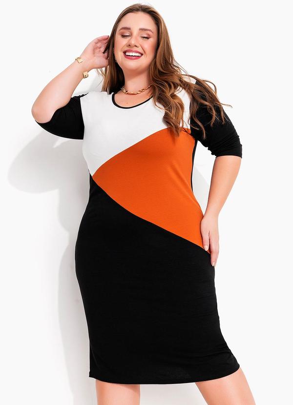 Vestido Preto em Malha de Viscose