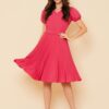 Vestido Plissado Midi Pink Vestido Plissado Midi Pink