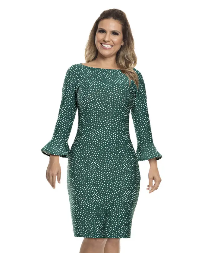 Vestido Feminino Estampado Poá