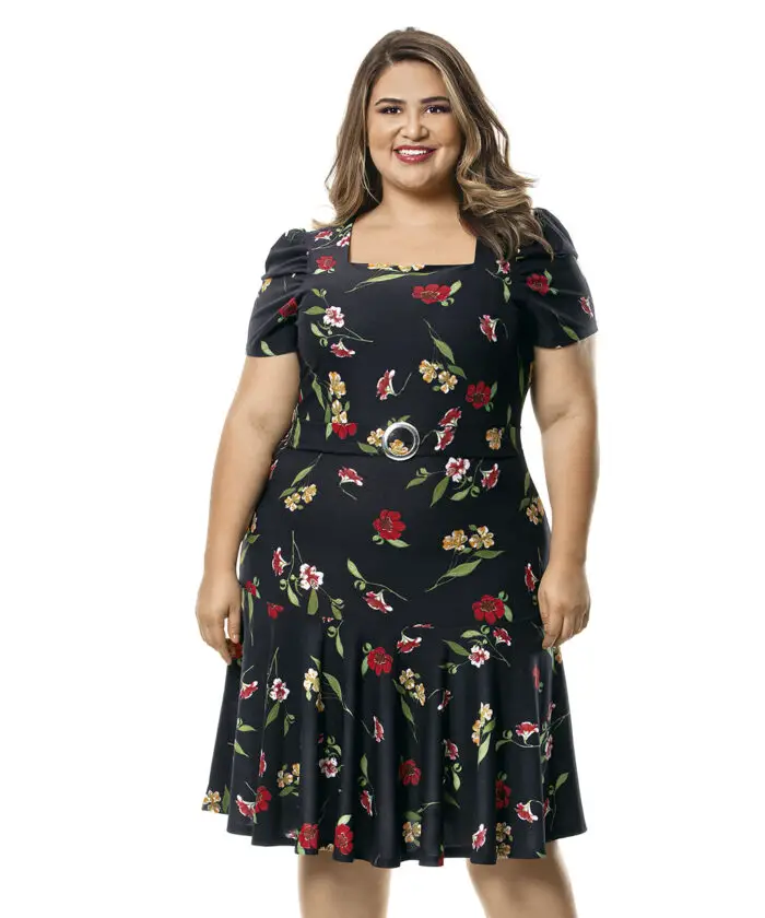 🟢Vestido Tubinho Plus Size Midi: Elegância e Praticidade