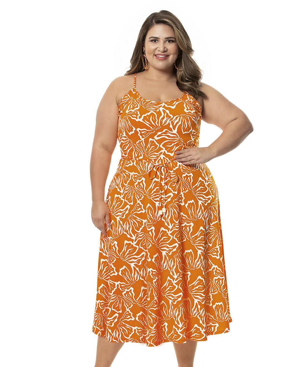 Vestido Plus Size Faixa Lateral Deslumbrante Veste do 38 ao 50 Arrase Com  Elegância e Sofisticação Para Todas as Mulheres!