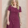 Comprar Vestido Evasê Curto Bordô