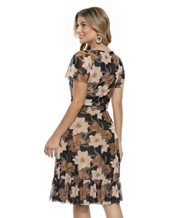 Vestido De Festa Floral Tule