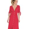 Comprar Vestido Midi Vermelho Elegante