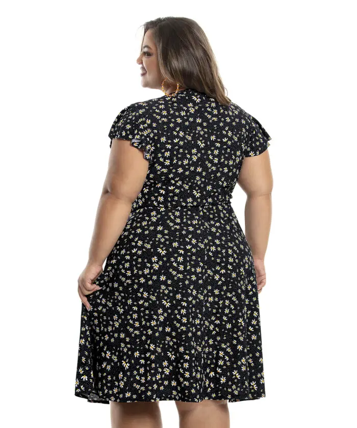 Comprar Vestido Floral Midi Casual Plus Size