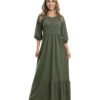 Vestido Verde Longo Casual