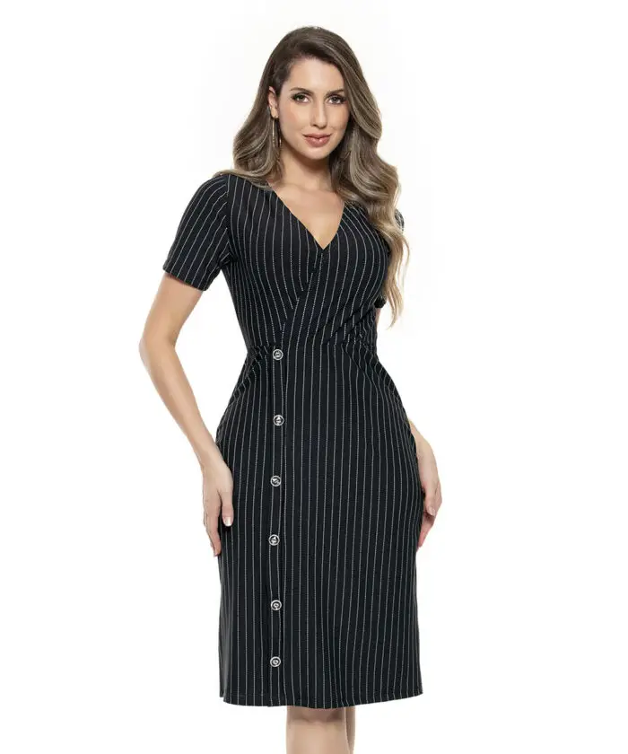 Vestido Evangélico Com Transpasse