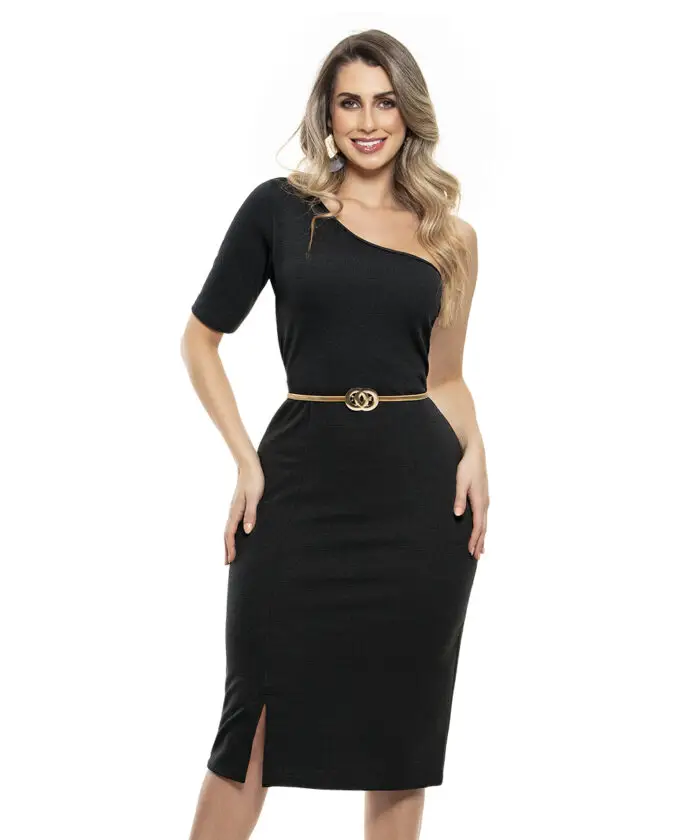 Vestido Preto Linho