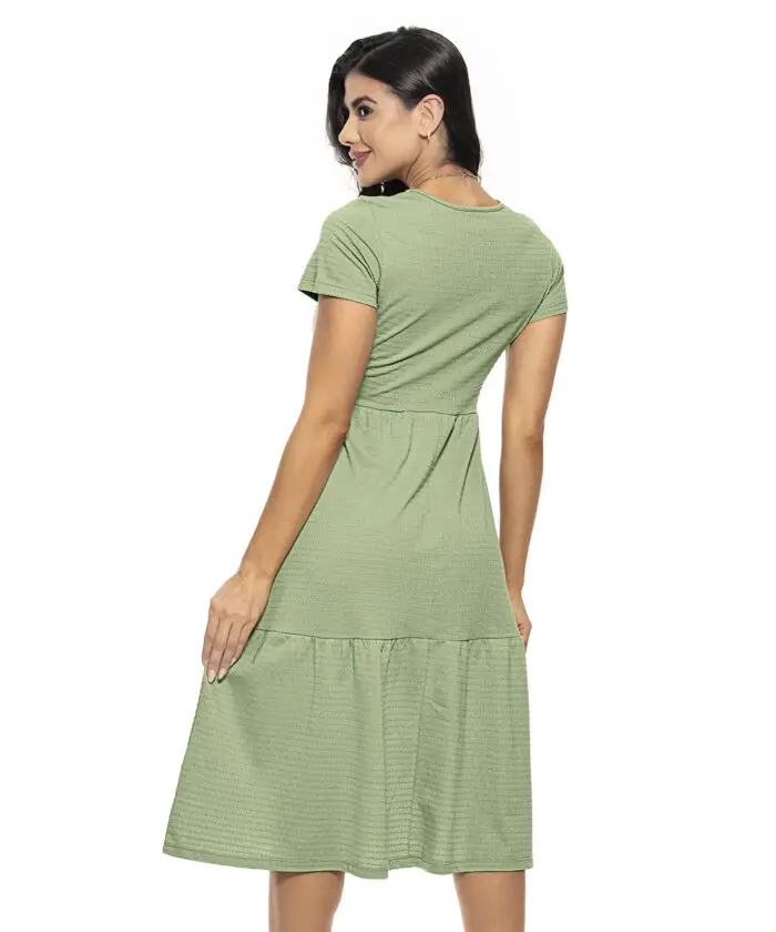 Vestido Midi Verde Soltinho