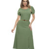 Vestido com Fenda Encorpado
