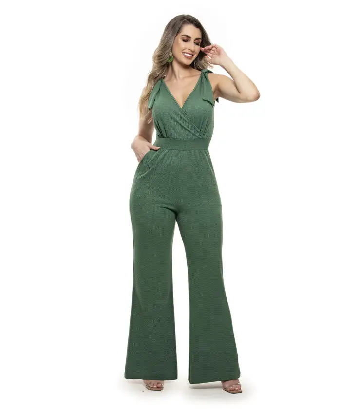 Macacão Feminino Pantalona Verde