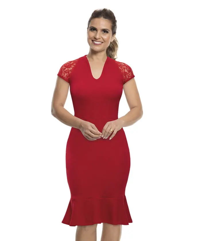 Vestido Tubinho Vermelho