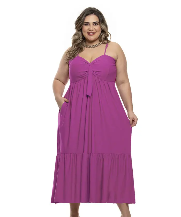 Vestido Fucsia Plus Size