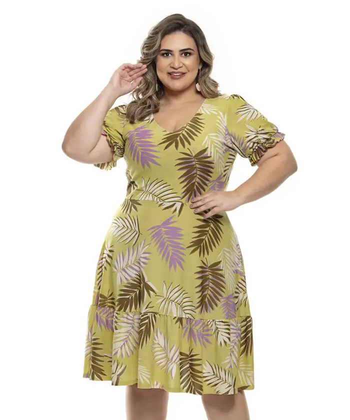 Vestido Plus Size Babado