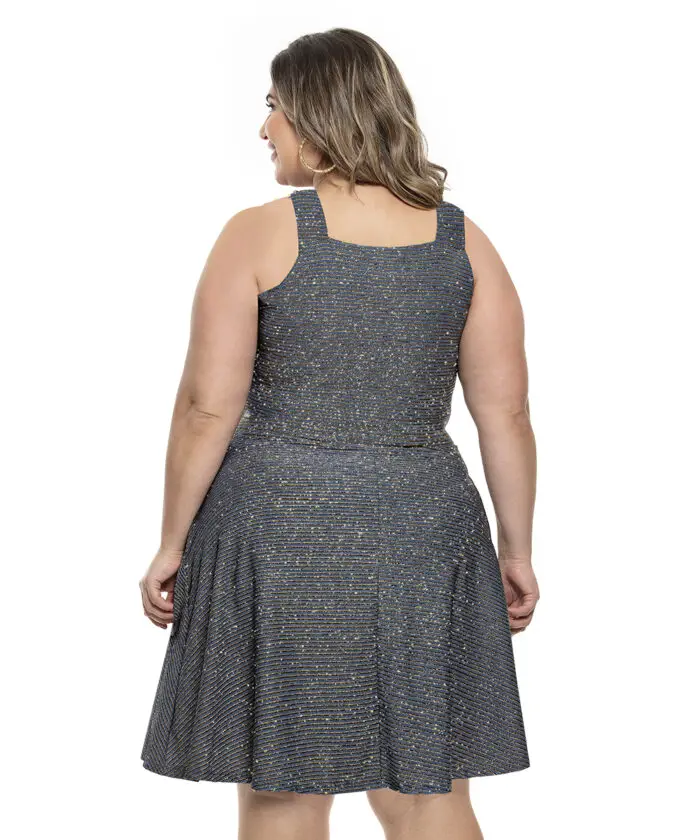 Vestido Plus Size Lurex