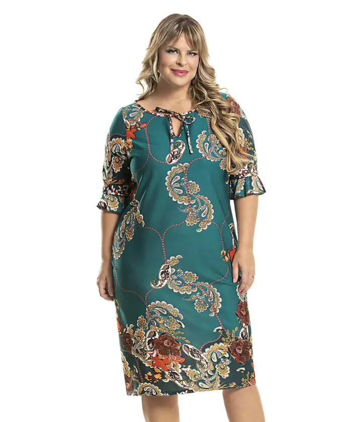 Vestido Plus Size Estampado