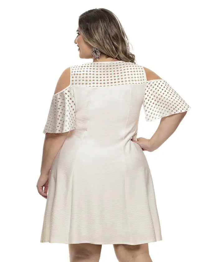 Vestido Plus Size Off White