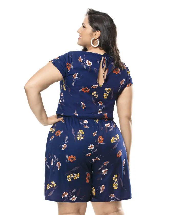 Macaquinho Plus Size Floral