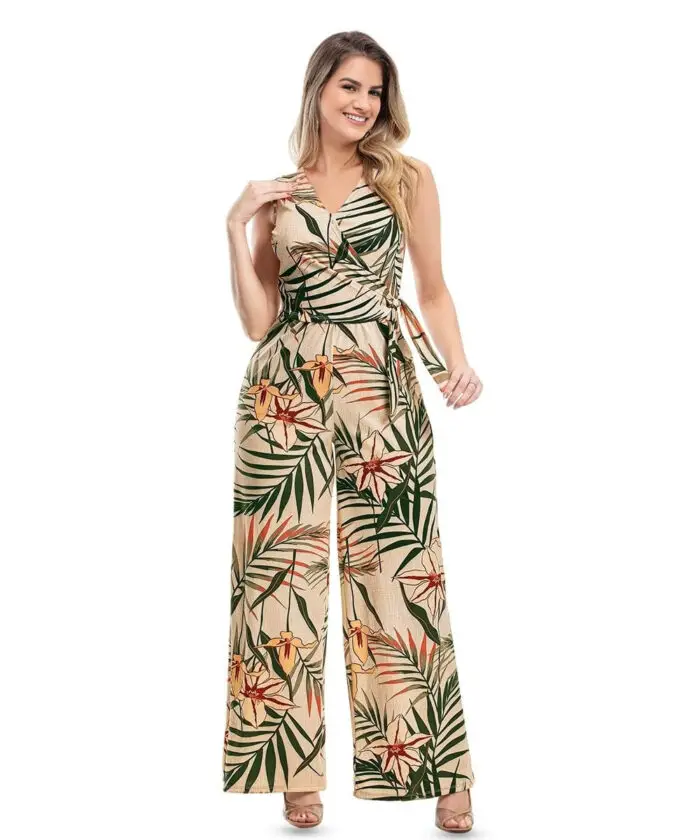 Macacão Pantalona Com Transpasse