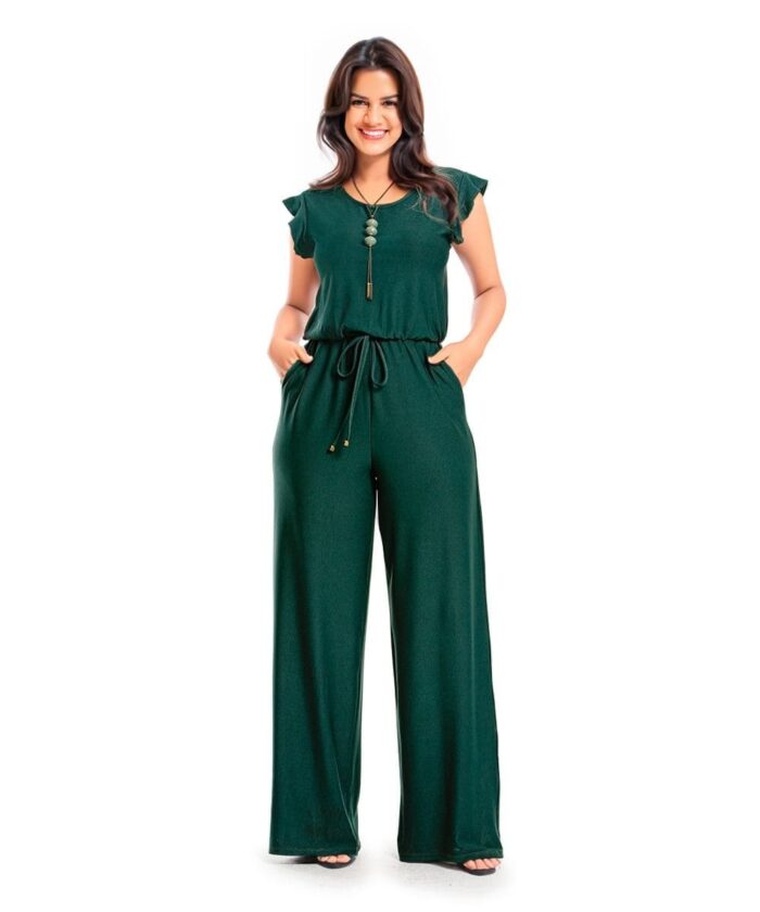 Macacão Verde Pantalona
