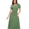 Vestido Com Fenda Encorpado