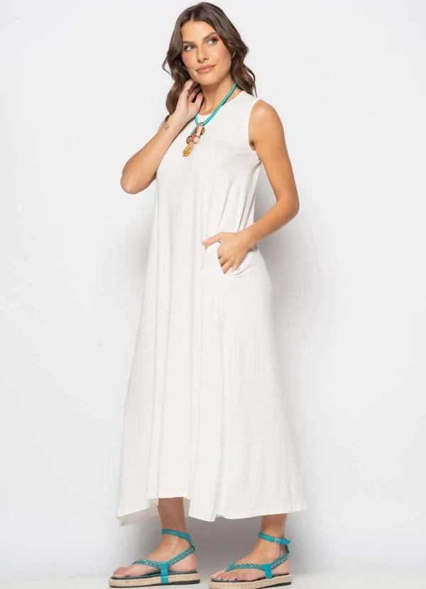 Moda Gestante: O Guia Definitivo Da Moda Para Maternidade Vestido Longo Regata Com Bolsos Bege