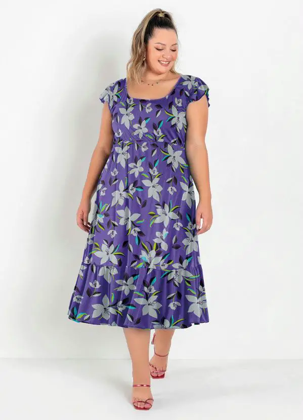 Moda Gestante: O Guia Definitivo Da Moda Para Maternidade Vestido Midi Floral Com Franzidos Plus Size