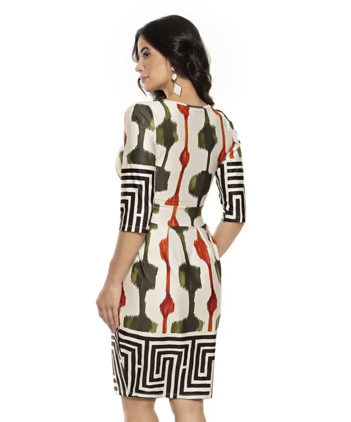 Vestido Feminino Barrado