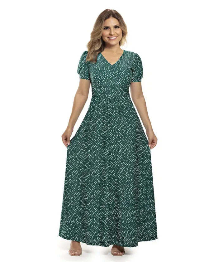 Vestido Longo Casual Estampado