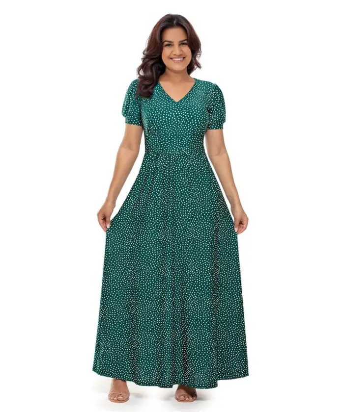 Vestido Longo Casual Estampado