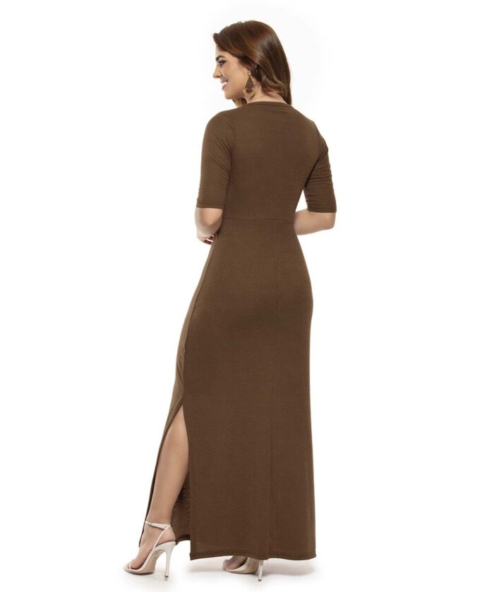 Vestido Longo Com Fenda
