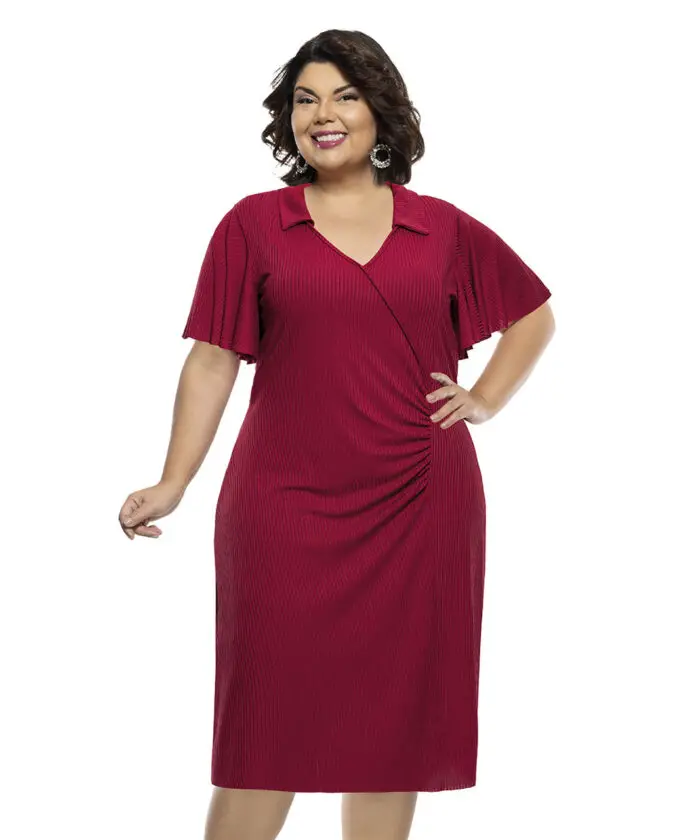 Vestido Plus Size Tubinho Midi