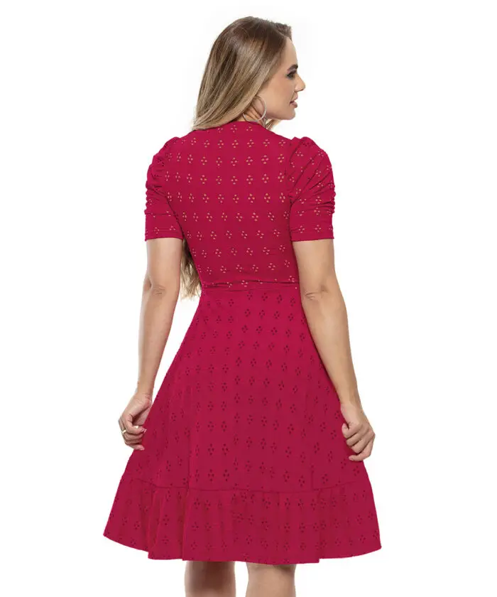 Vestido Rosa Evasê