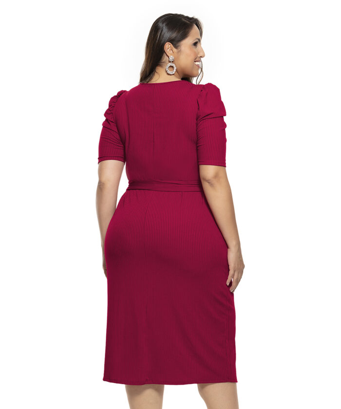 Vestido Plus Size Ameixa