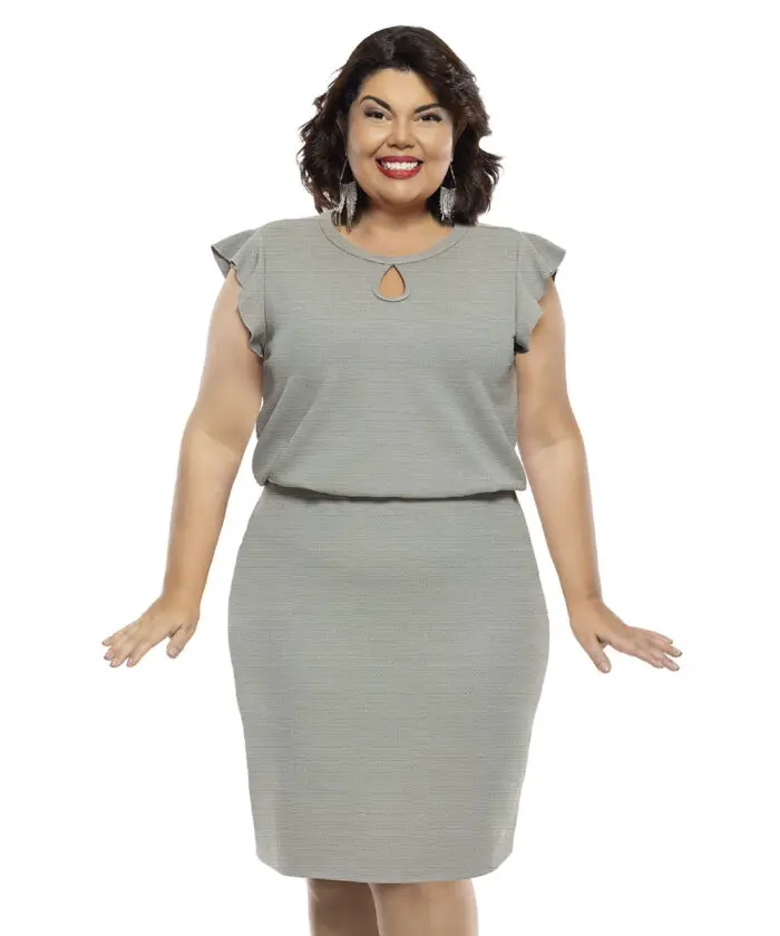 Vestido Plus Size Mescla