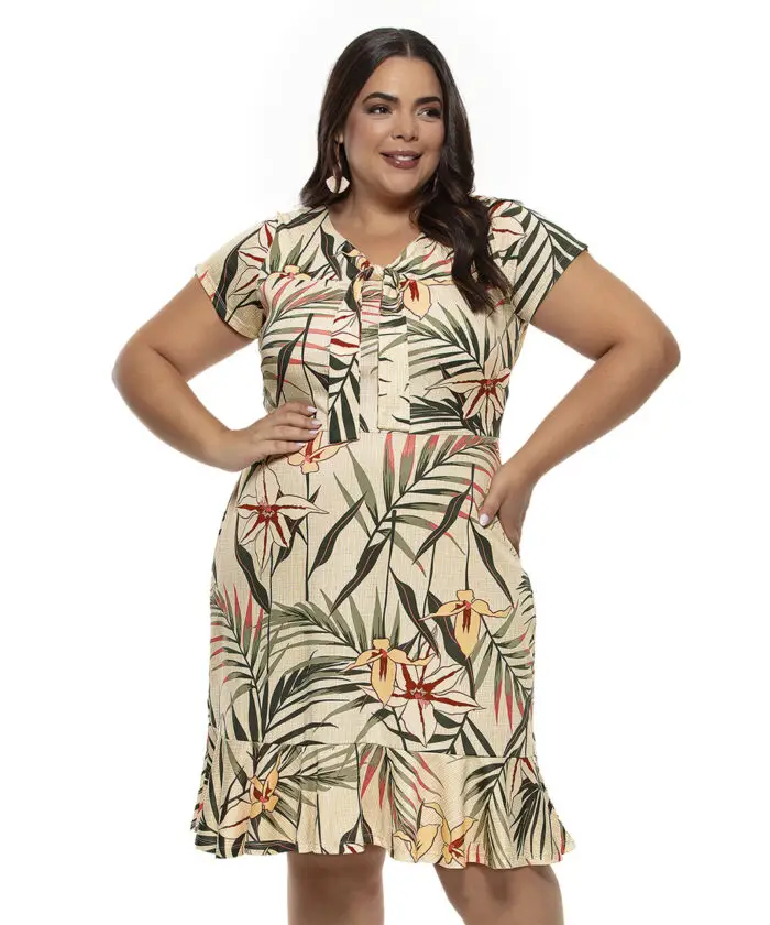 Vestido Plus Size Floral