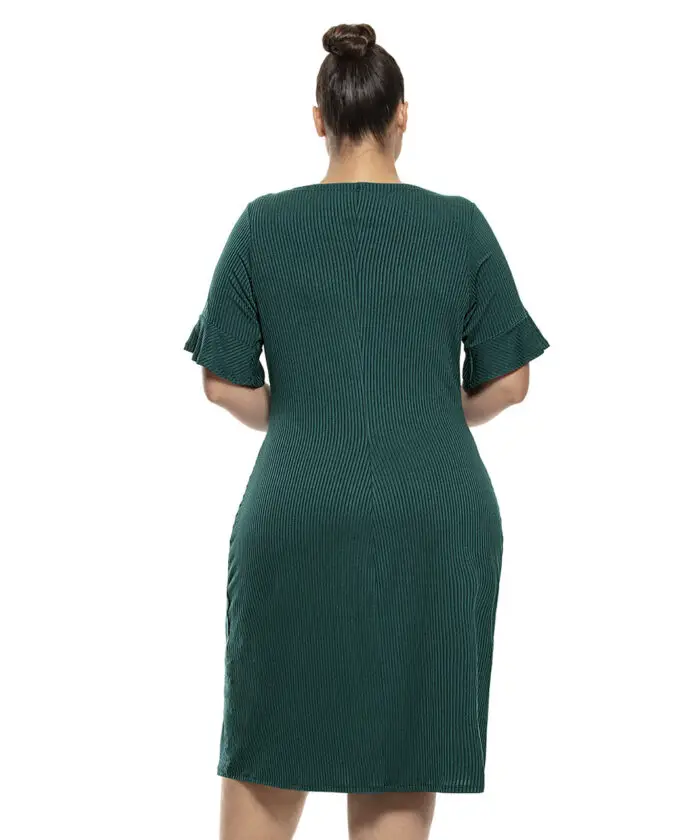 Vestido Plus Size Malha Verde