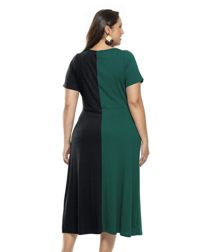 Vestido Plus Size Max Bicolor