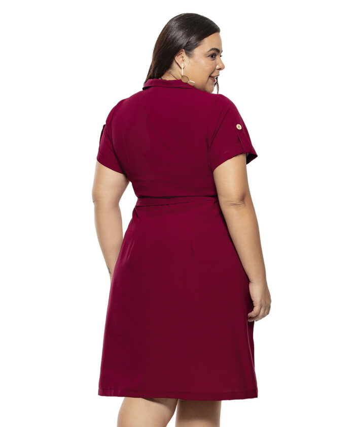 Vestido Plus Size Oxfordine