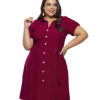 Vestido Plus Size Oxfordine