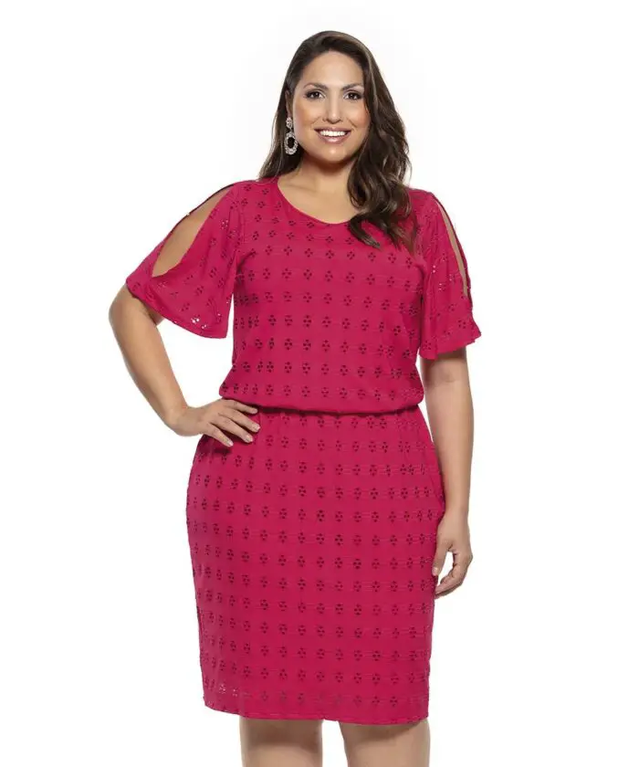 Vestido Plus Size Pink