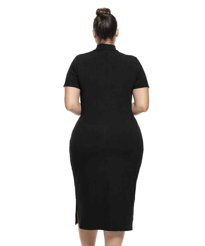 Vestido Tubinho Preto Midi