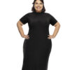 Vestido Tubinho Preto Midi