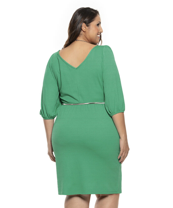 Vestido Plus Size Social Verde