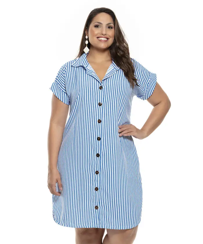Vestido Plus Size Tricoline