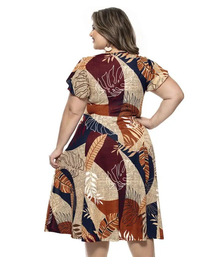 Vestido Plus Size Tropical
