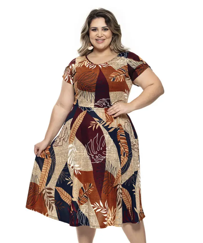 Vestido Plus Size Tropical